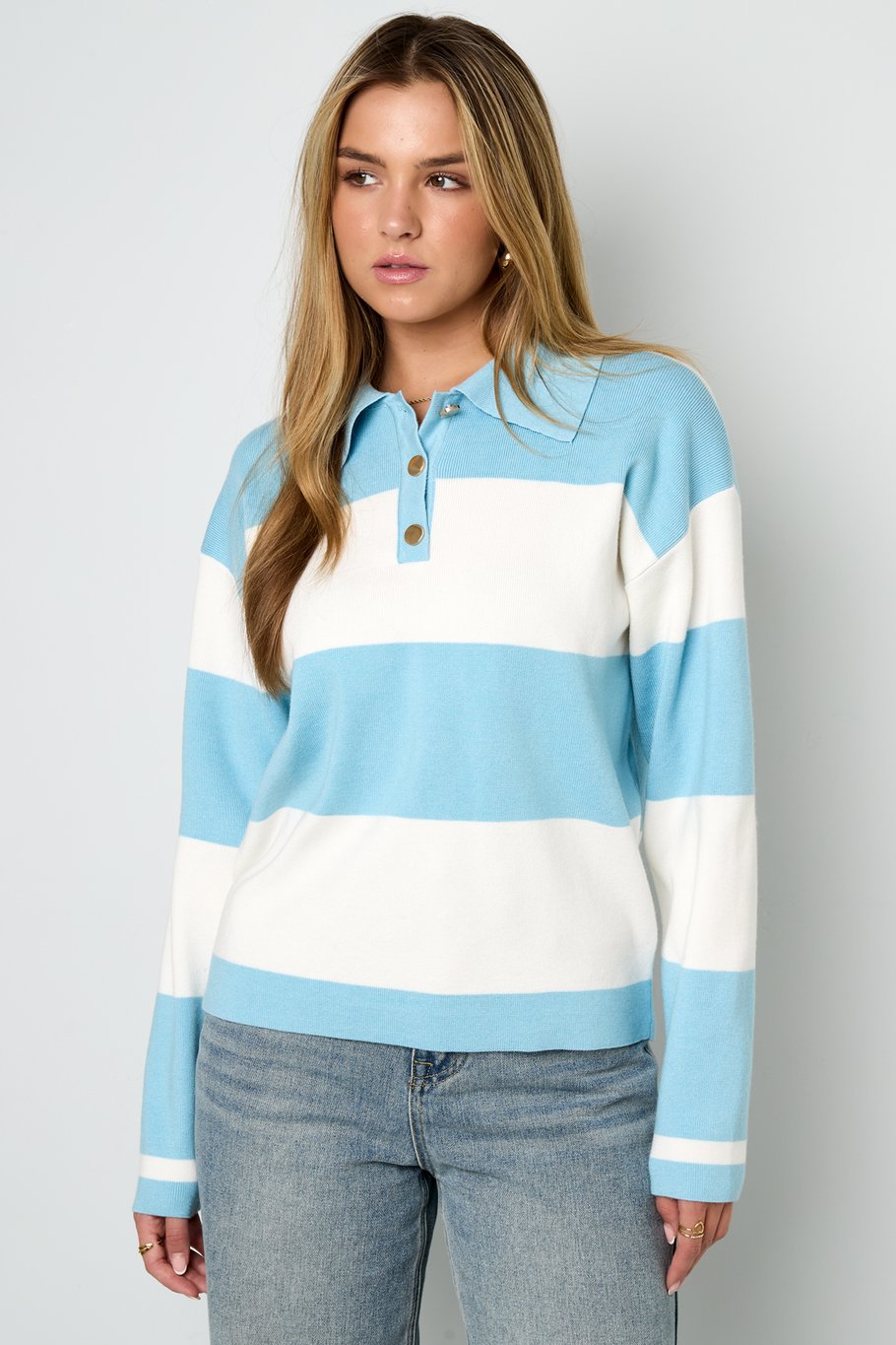 Knit sweaters Stripes Casual Fall/Winter h5Picture10